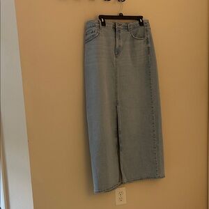 Loft Fashion Sky Blue Denim Maxi Skirt